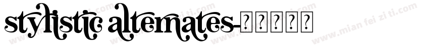 stylistic alternates字体转换